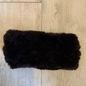 Fur brown headband